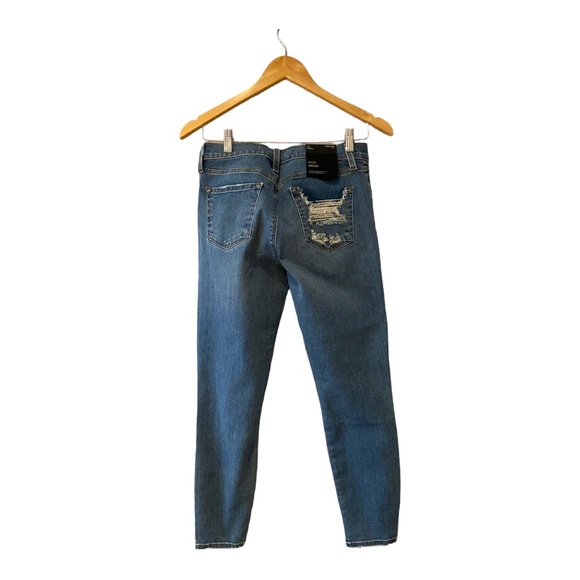 NWT J BRAND Womens Mid Rise Crop Skinny Uncharted Destruct Jeans Denim Size 27 - Picture 6 of 13